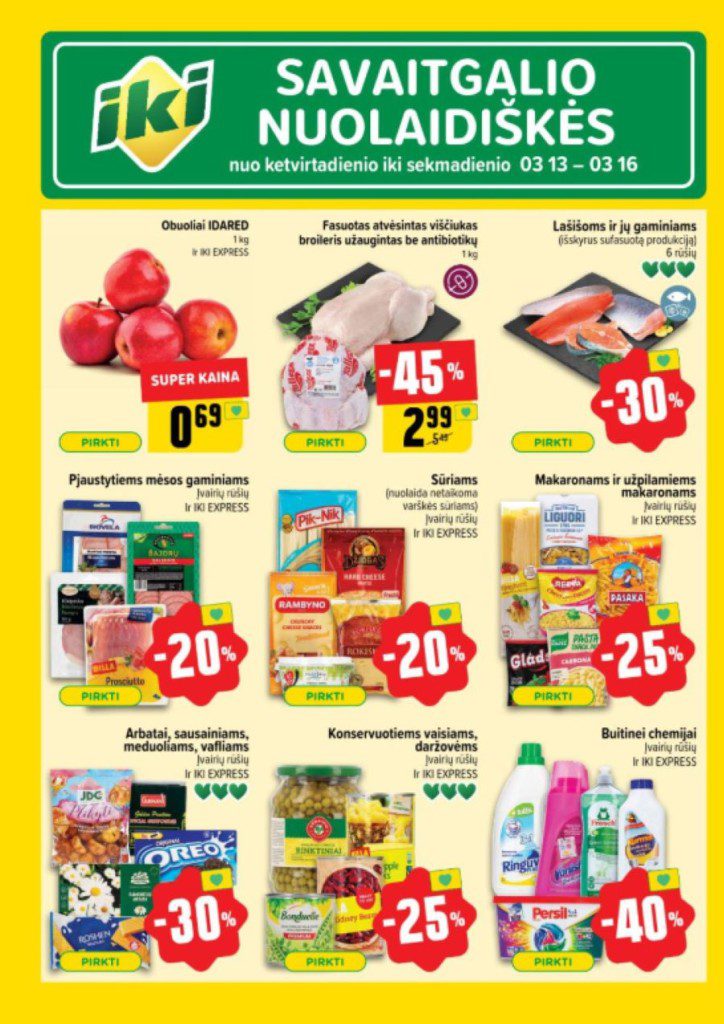 11 sav. savaitgalio akcijos IKI
